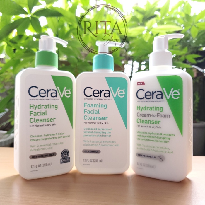 Sữa rửa mặt Cerave da dầu Foaming Facial Cleanser/Hydrating Cleanser - sửa rửa mặt Cerave 87 355 473ml