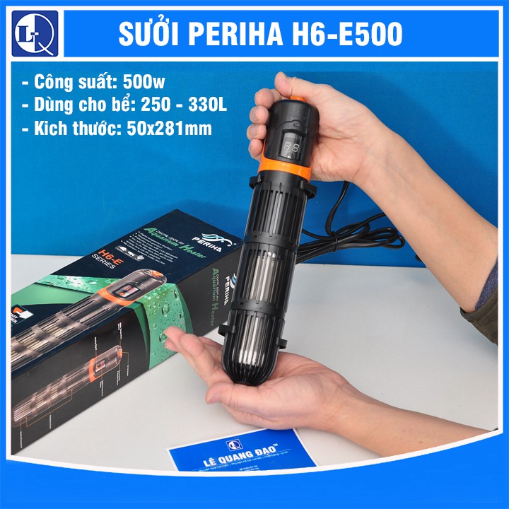 SƯỞI BỂ CÁ PERIHA H6-E 300w, 500w | LED SỐ HIỂN THỊ NHIỆT ĐỘ