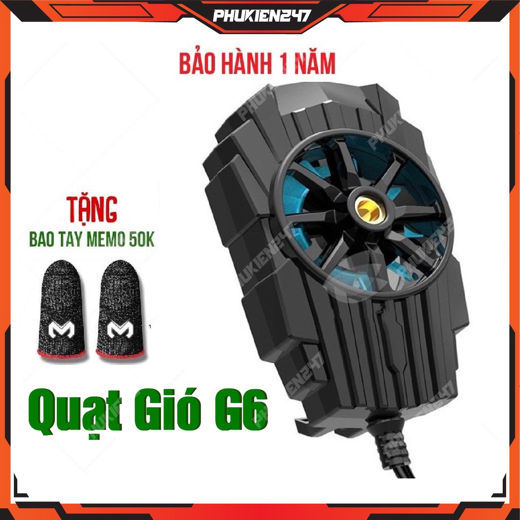 Quạt tản nhiệt G6 Làm mát điện thoại Phụ kiện chơi game Pubg Mobile giá rẻ cho điện thoại di động phiên bản mới