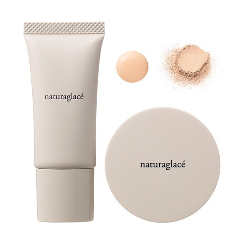 Bộ trang điểm mini hữu cơ naturaglacé Trial Set (gồm Kem nền 15g & Phấn phủ bột 3.5g) | BigBuy360 - bigbuy360.vn