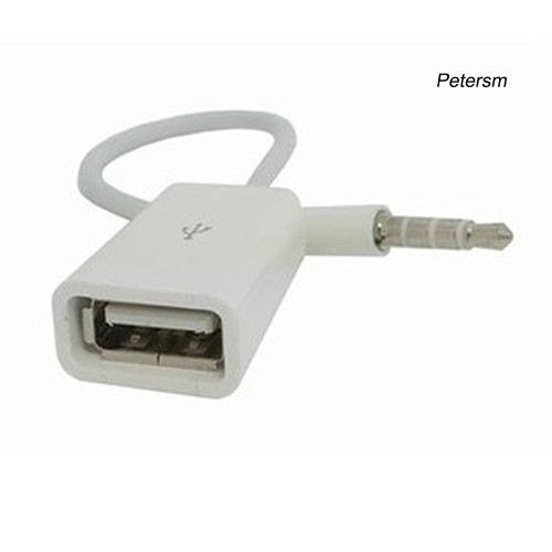 Cáp Chuyển Đổi Âm Thanh Mp3 Đầu Cắm 3.5mm Sang Cổng Usb 2.0 Cho Xe Hơi