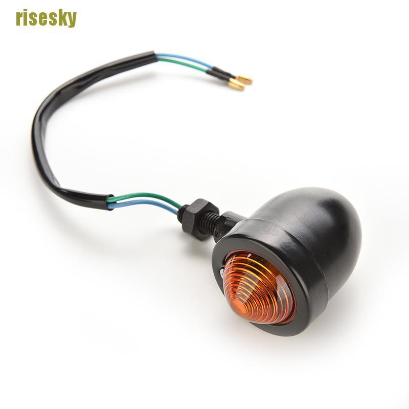 【SKY】Double LED Turn Signal Bullet Blinker Yellow Indicator Light For Harley Moto