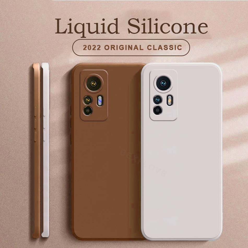 Ốp Điện Thoại Silicon Mềm Màu Kẹo Hình Vuông Cho Samsung Galaxy S22 S21 S20 FE Plus Ultra