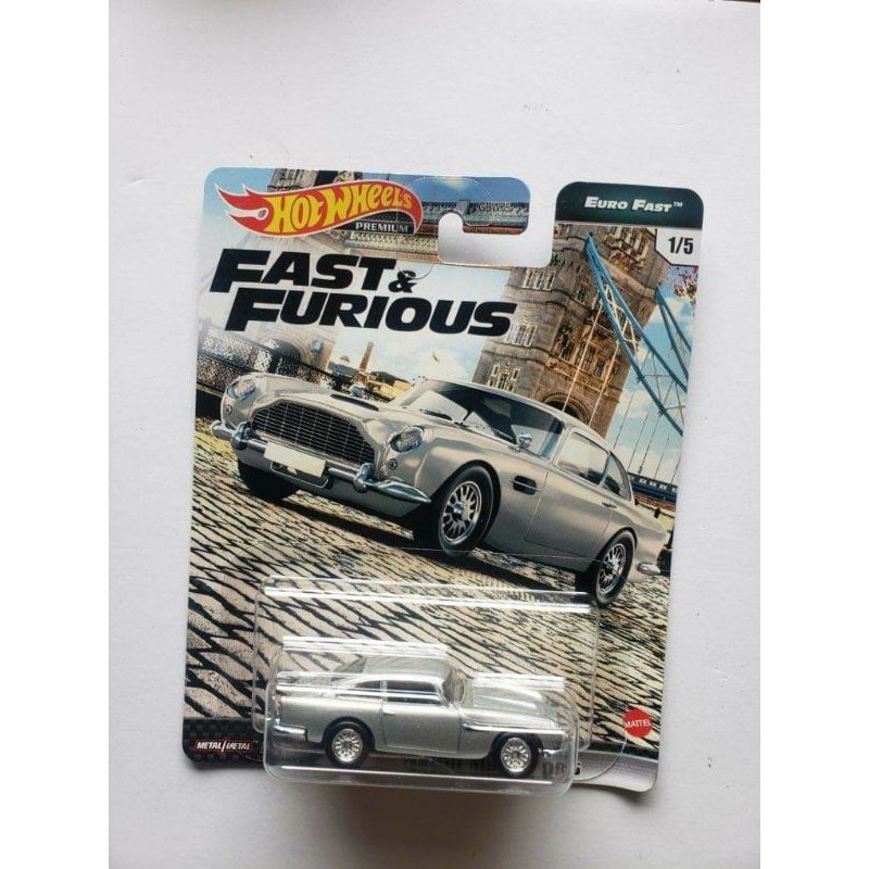 HOT WHEELS PREMIUM ASTON MARTIN DB5 MÀU BẠC FAST AND FURIOUS
