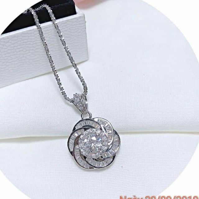 Vòng cổ bạc ý xi kim