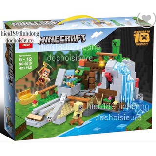 Lắp ráp xếp hình not Minecraft My World 6010 : Khu mỏ cạnh thác nước 423 mảnh