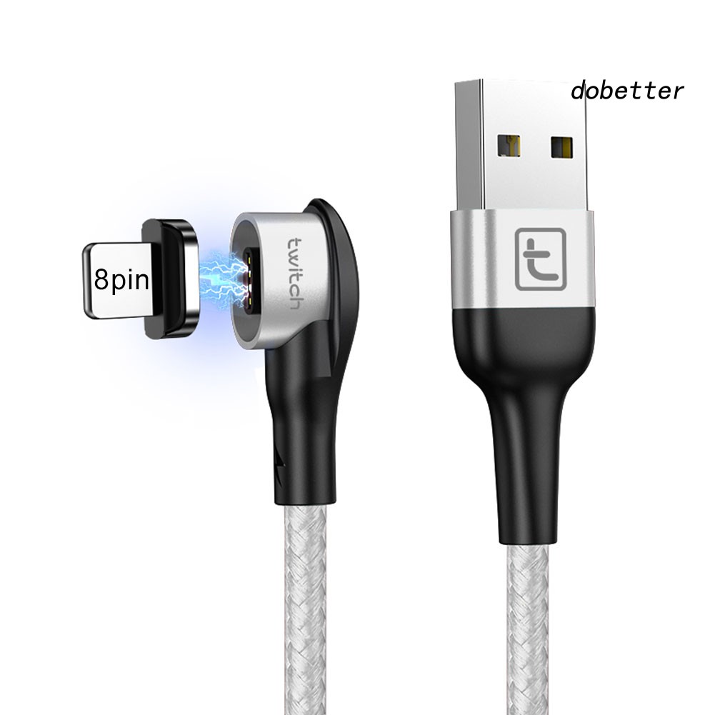 DOH_3A Magnetic Elbow Micro USB Type C Quick Charging Cable for iPhone Android Phone