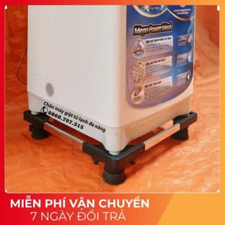 Combo 3 chân kê tủ lạnh máy giặt không rỉ trụ inox