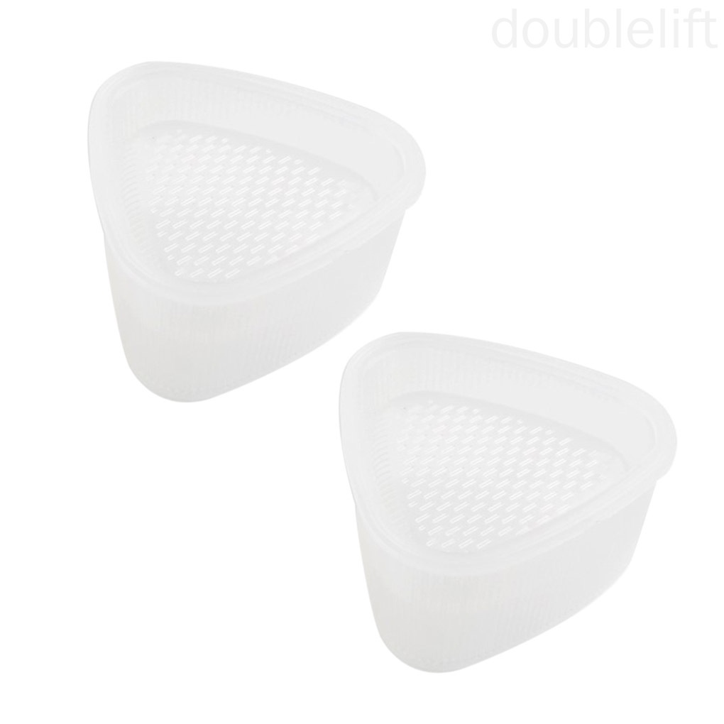 Set 2 Khuôn Làm Cơm Nắm Bằng Pp Hình Tam Giác Chống Dính Thiết Kế Tiện Dụng