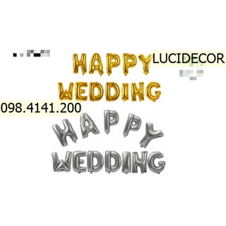 Set Bóng Happy Wedding Trang Trí Phòng Cưới