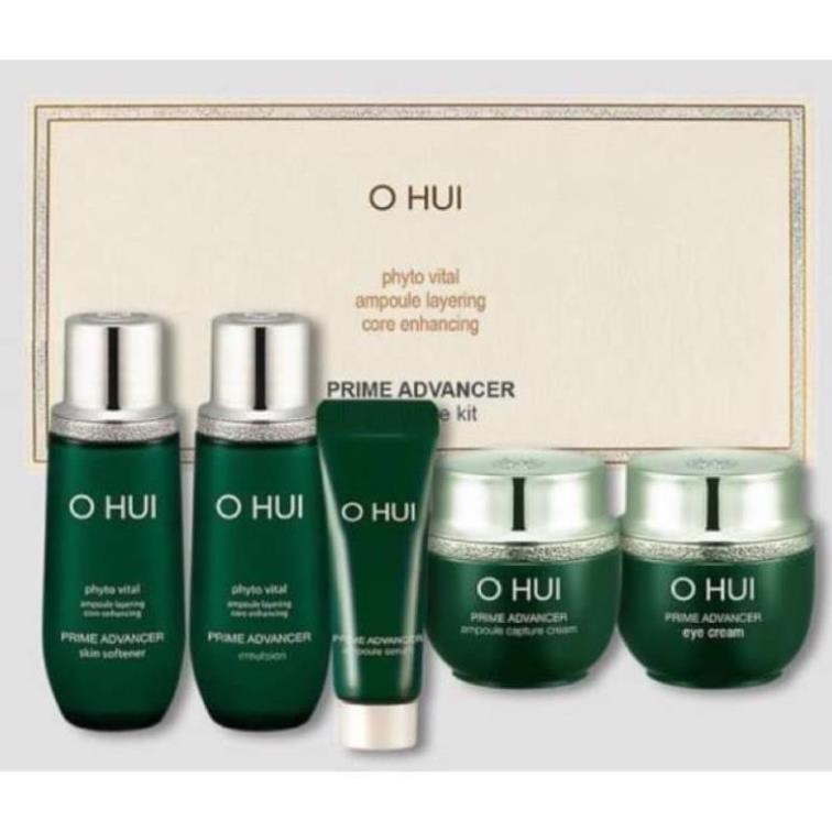 Bộ kit Ohui xanh prime 5 món giảm nếp nhăn chống lão hoá