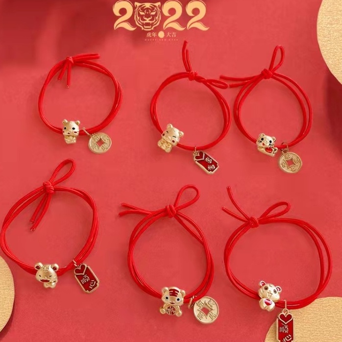 Vòng tay charm đẹp, cột tóc linh thú may mắn năm mới hình Hổ thần tài | BigBuy360 - bigbuy360.vn