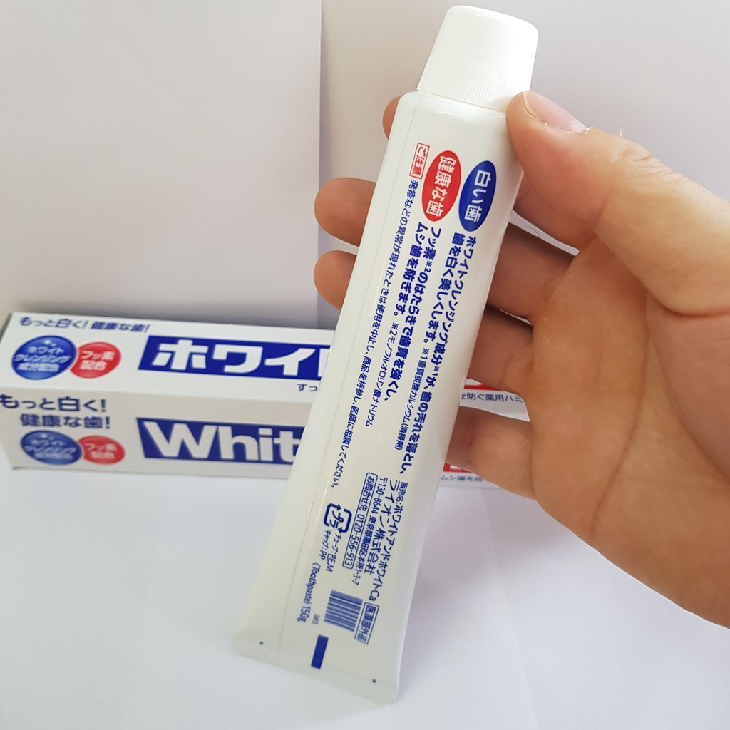 Kem Đánh Răng Lion White &amp; White Nhật Bản 150g