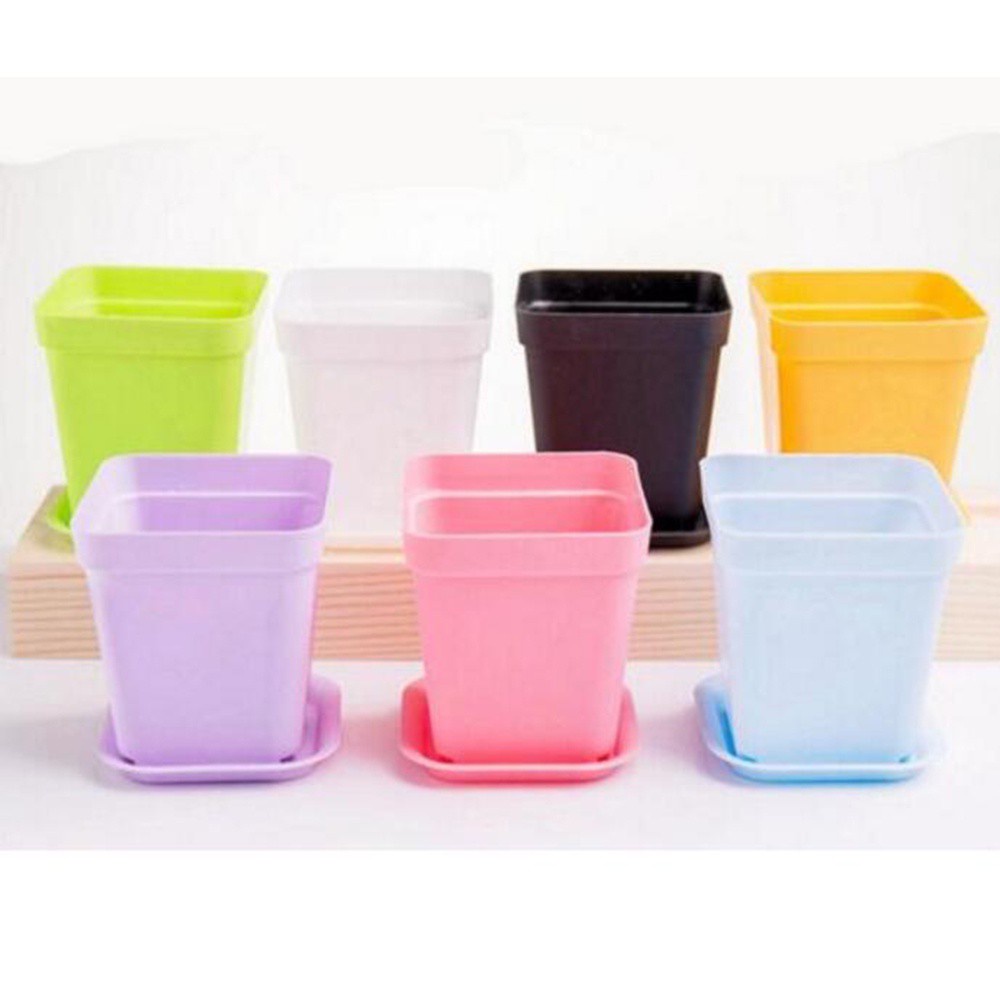 Chậu Nhựa Trồng Cây Mini Nhiều Màu