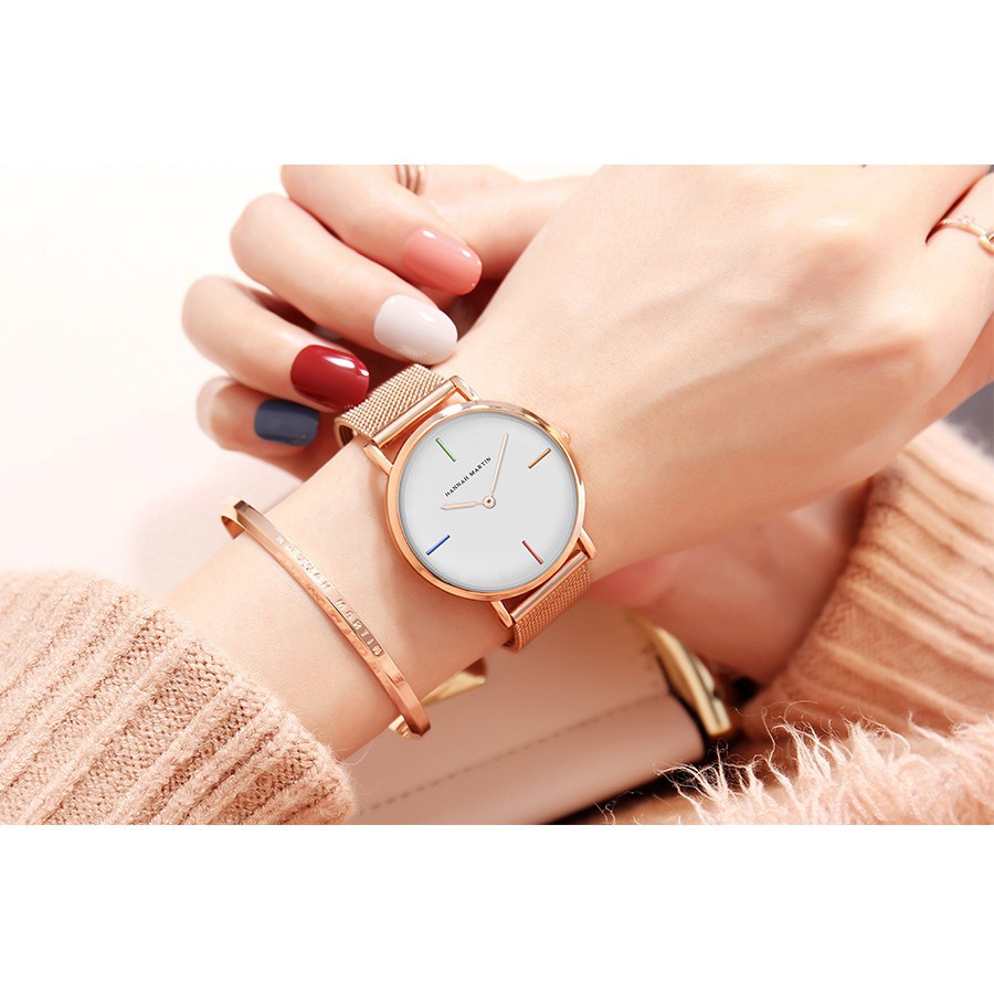 Women Men Casual Business Watch Waterproof Alloy Strap Watches