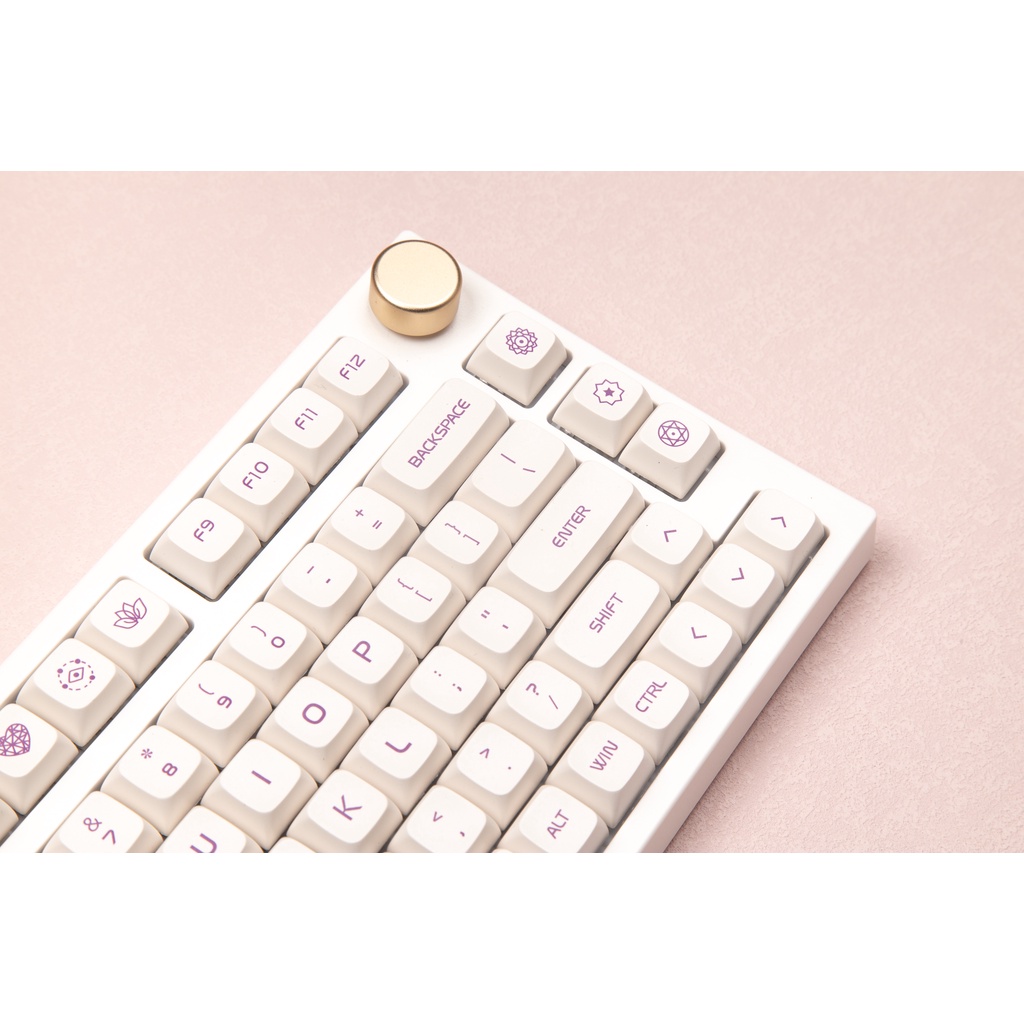 GMK Milk Purple keycaps, 132 phím keycaps XDA Cấu hình DYE-SUB Cá nhân hóa GMK Keycaps dành cho bàn phím cơ