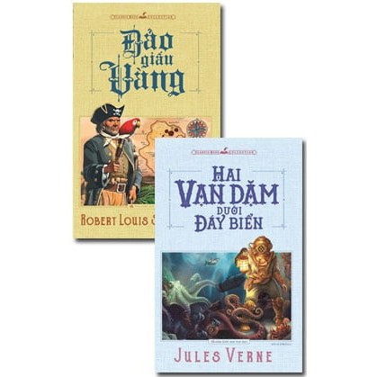 Sách - COMBO HAI VẠN DẶM DƯỚI ĐÁY BIỂN + ĐẢO GIẤU VÀNG (BỘ 2 CUỐN)