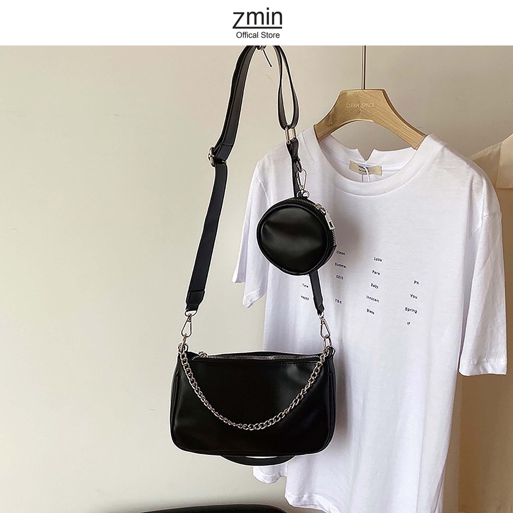 Túi kẹp nách nữ đeo chéo da thời trang Zmin, chất liệu da PU cao cấp-T047