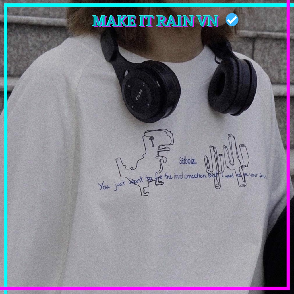 Áo Thun Tay Lỡ Unisex SADDINO Make It Rain VN, Áo Phông Nam Nữ Form Rộng, có hình ảnh video thật A51