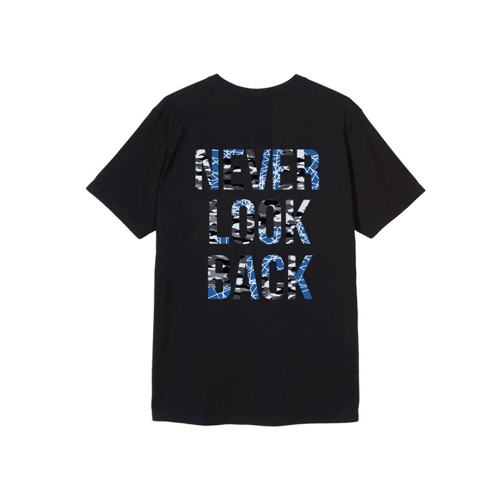 Áo thun nam in chữ Never Look Back EP1 thời trang EVEREST