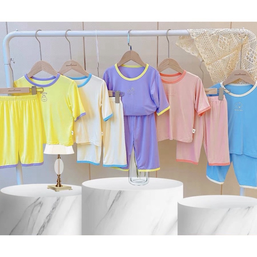Bộ Quần Áo Trẻ Em Minky Mom Lửng Lovely Nhiều Màu Cho Bé Chất Thun Lạnh Siêu Mềm Mịn Mát