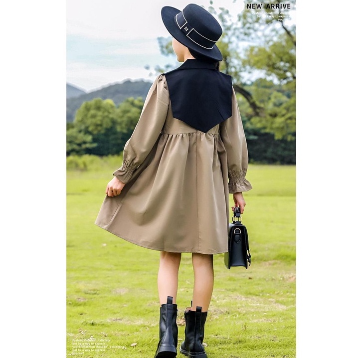 Đầm công chúa IQ ANGEL phong cách phương Tây thời trang xuân thu dành cho bé gái