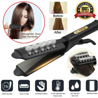 Professional Hair Straightener Salon Temperature Adjustment Straightener Flat Iron Styling Tools