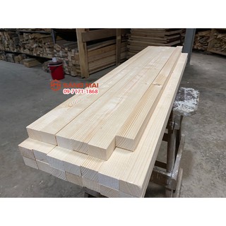 Thanh gỗ thông 3cm x 4cm x dài 120cm + láng mịn 4 mặt