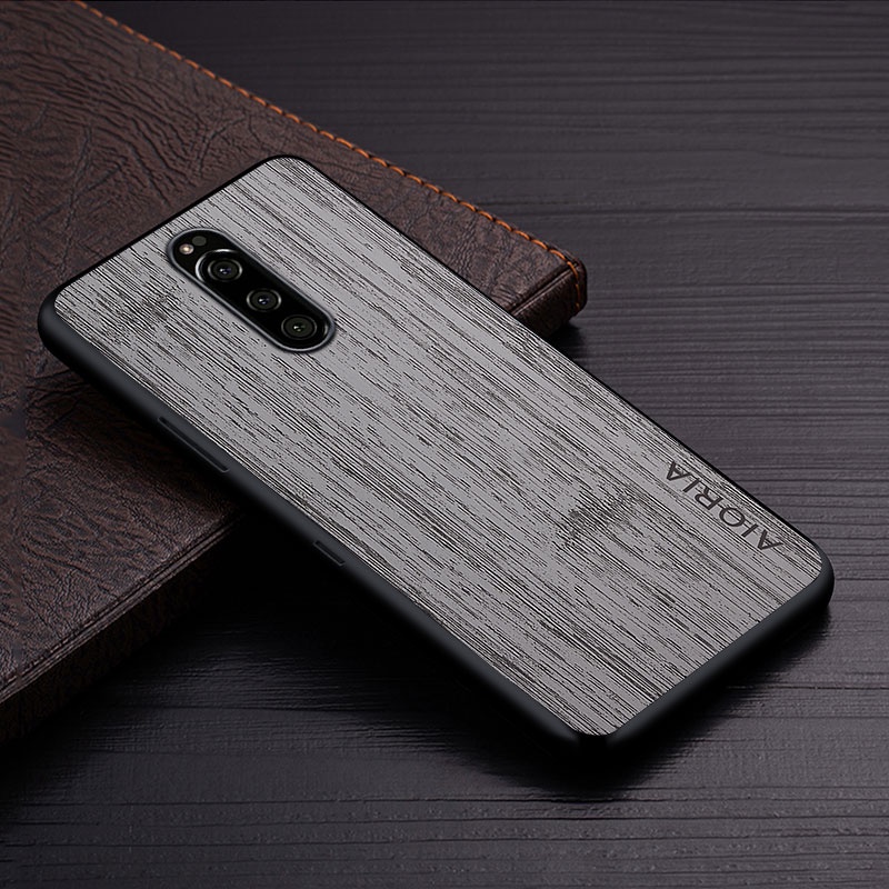 Ốp Bao Da Điện Thoại Họa Tiết Vân Gỗ Cho sony xperia 1 xz4 sony xperia 1 Ốp
