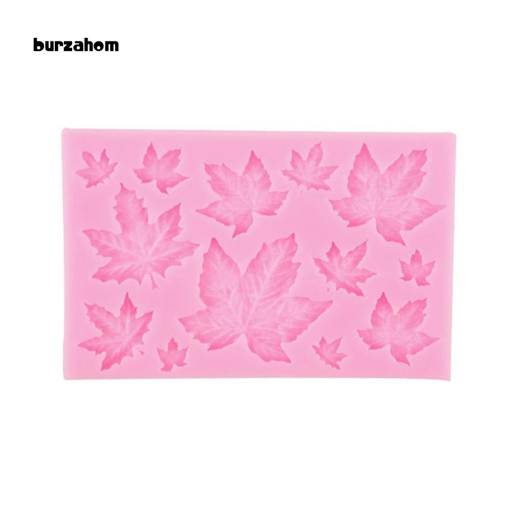 Khuôn làm bánh thủ công bằng silicone hình lá phong