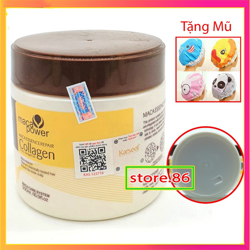 KEM HẤP TÓC - Ủ TÓC - KEM XẢ TÓC - TÚI - HŨ 500ML COLLAGEN KARSEELL - PHỤC HỒI TÓC SIÊU MỀN MƯỢT TẠI NHÀ.