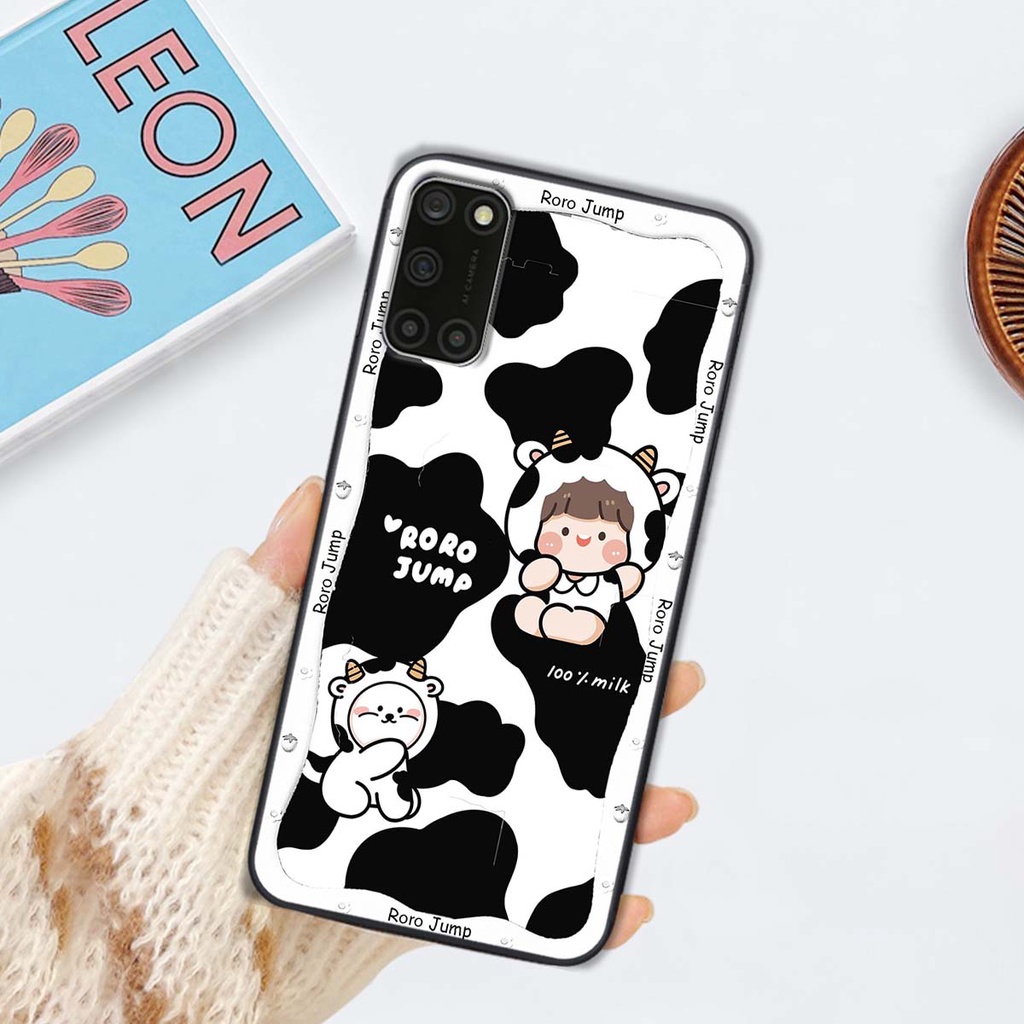 Ốp lưng Oppo A52 / A72 / A92 in hình gấu cute,bò sữa 3D cute dễ thương bảo vệ điện thoại.