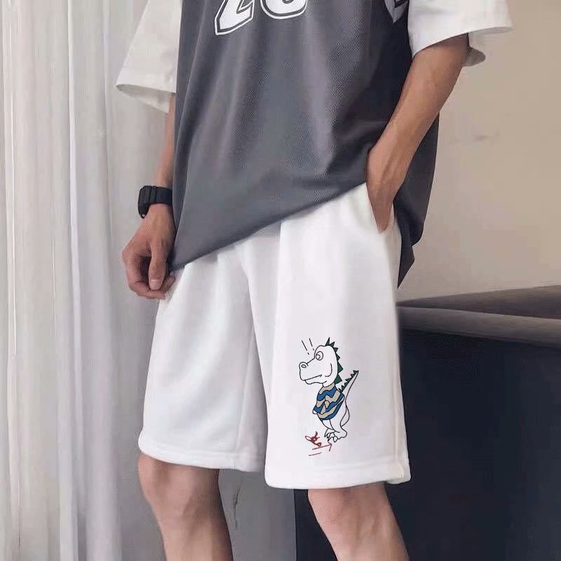 Quần short thể thao họa tiết khủng long 3 màu tùy chọn thời trang mùa hè cho nam (m-8xl)