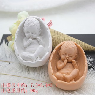 Khuôn Silicon Làm Xà Phòng Hình Em Bé Đang Ngủ Đáng Yêu