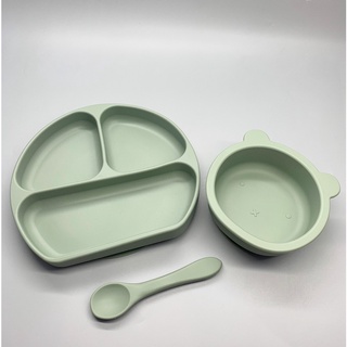 Set ăn dặm silicon 3 chi tiết