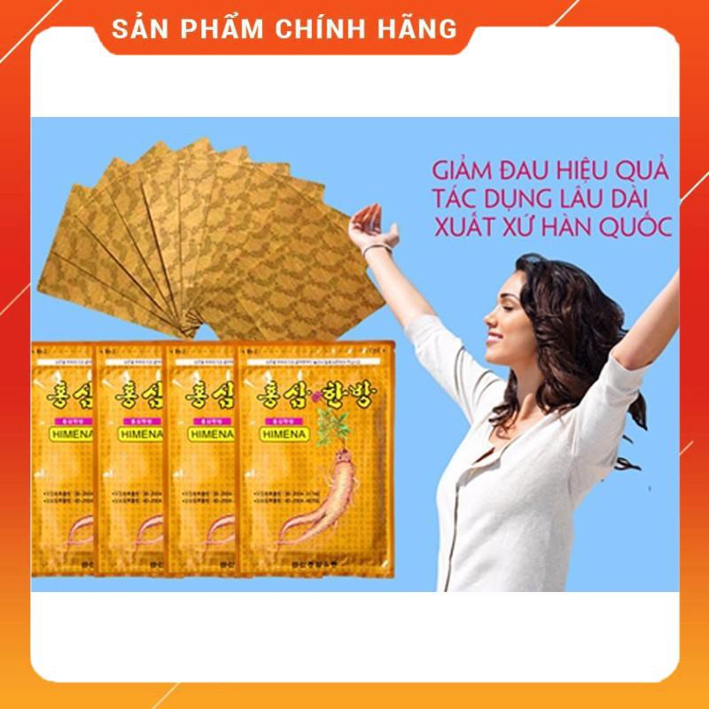 Cao dán hồng sâm Himena hàn quốc, túi 20 miếng - Cao dán sâm chính hãng Korea giúp giảm đau lưng, đau vai gáy, căng cơ