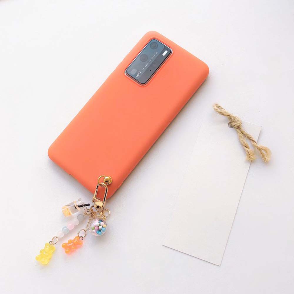 Móc Chìa Khóa Bằng Acrylic Nổi Hình Gấu / Trái Cây Nhiều Màu Dễ Thương Cho Nữ