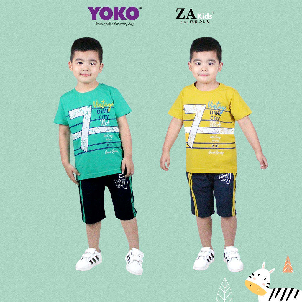 Bộ Quần Áo Thun Tay Ngắn Bé Trai (1-5 Tuổi) YOKO KID'S FASHION 21066T