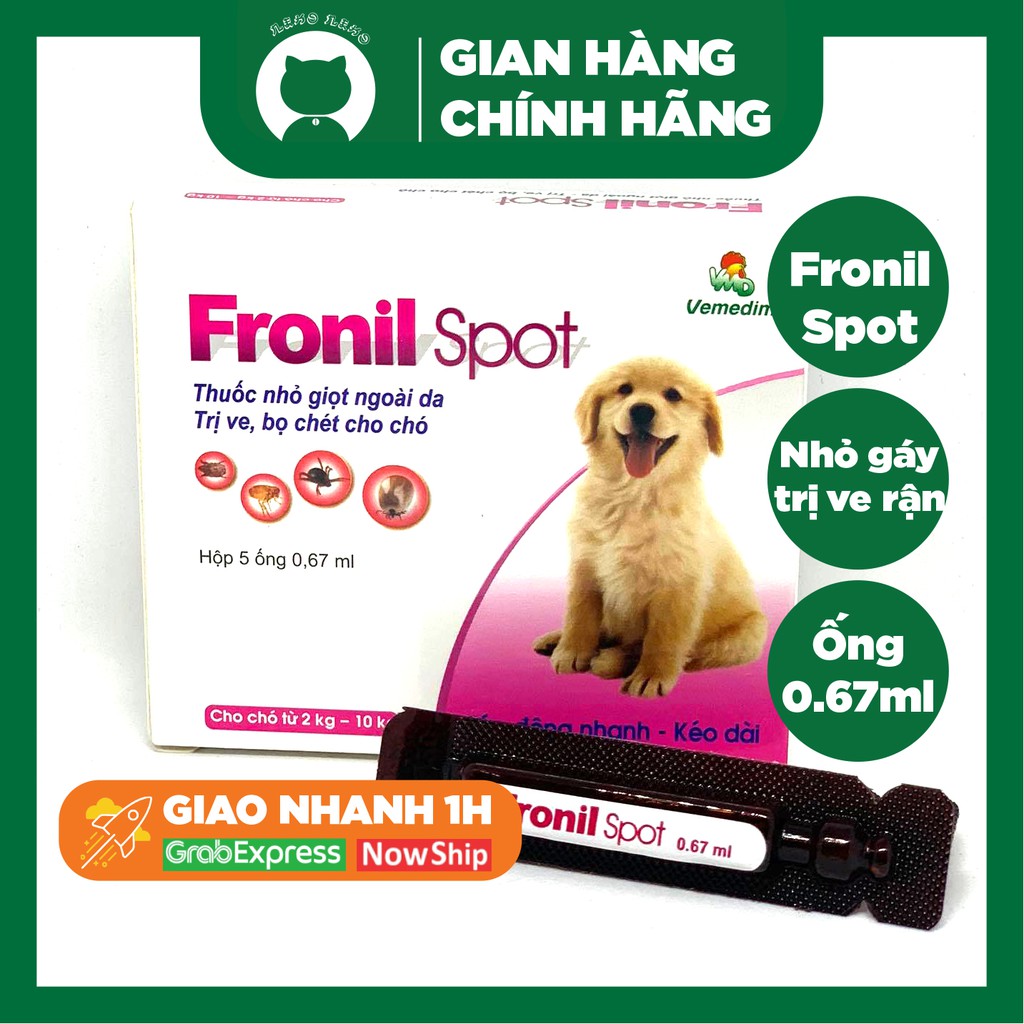 Fronil Spot nhỏ gáy hỗ trợ chống ve bọ chét cho chó mèo ống 0.67ml