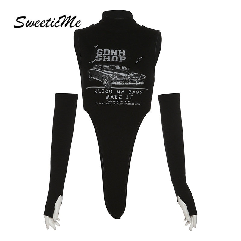 Bodysuit Tay Dài Dáng Ôm In Họa Tiết Thời Trang   Quyến Rũ Cho Nữ