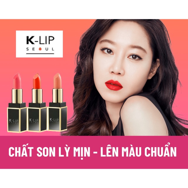 [Mã COSHOT01 hoàn 10% xu đơn 250K] Son Seoul K Lipsticks ( hàng xách tay hàn quốc )