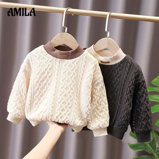Áo sweater AMILA dệt kim bằng cotton mềm mại Phong cách Hàn Quốc dễ thương