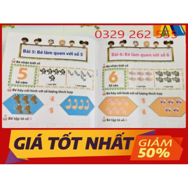 [Tặng 2 bút chì] Set 8q tô màu , tô chữ , luyện tư duy cho bé từ 4-5 tuổi