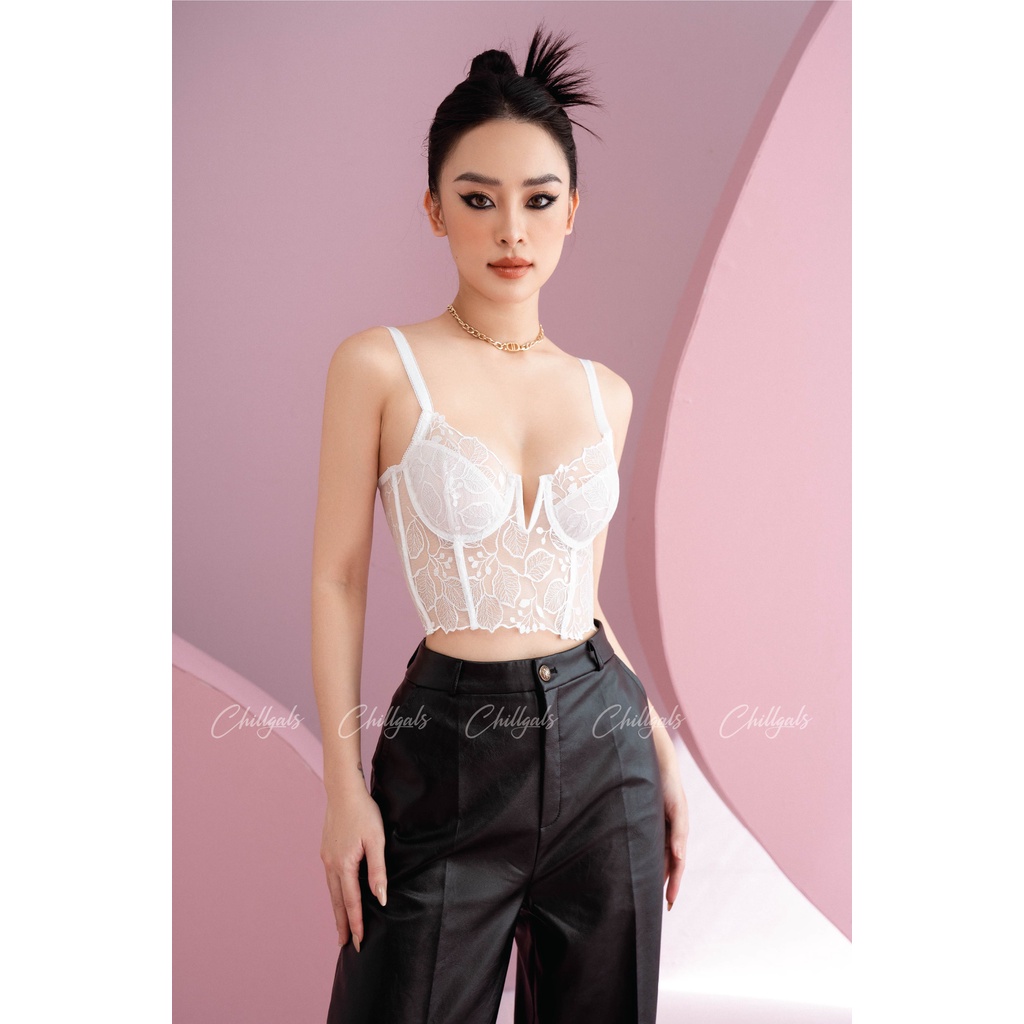Áo bralette Chillgals ren mỏng sexy có gọng nâng đẩy ngực A-015TR