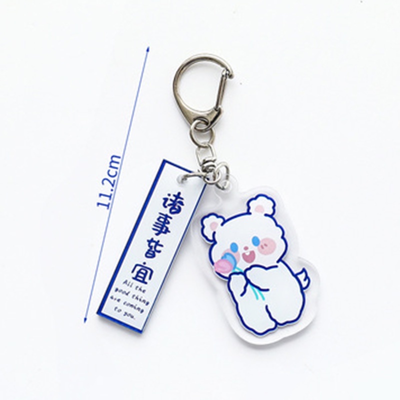 Móc khóa trang trí hình cô gái may mắn dễ thương JP6