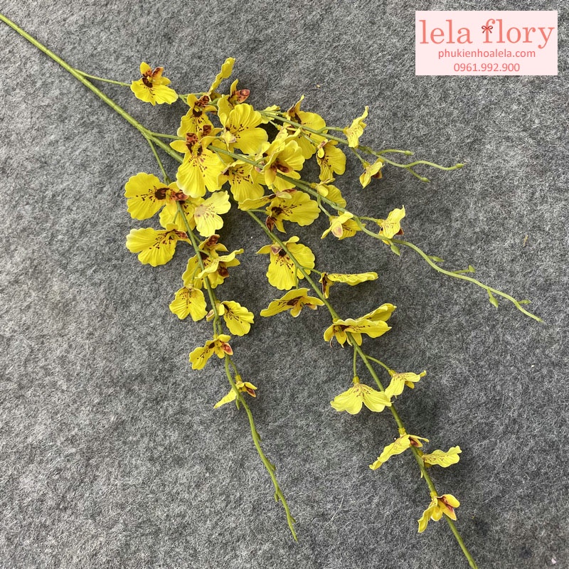 Cành hoa Lan Vũ Nữ - Hoa giả trang trí nhà cửa, cành hoa giả decor - HOG0005
