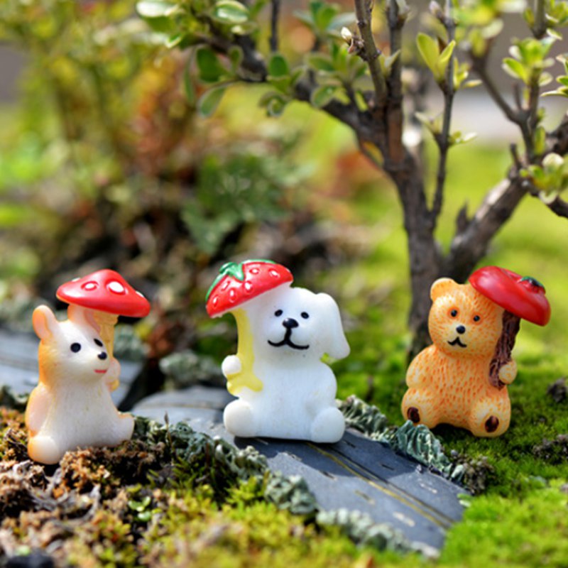 1 Đồ trang trí Chú Chó / Gấu / Nấm / Nấm / Chuột Hamster / Dâu Tây / Gấu Nhỏ Trang Trí Tiểu Cảnh