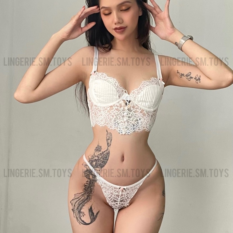 T086B -&lt;Có Bán Lẻ Áo&gt; Toplette Ren Kèm Chip Phong Cách Gợi Cảm Cho Nữ