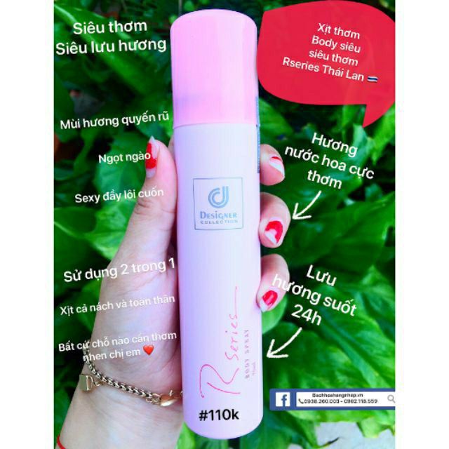 [Auth] Xịt thơm body hương nước hoa Rseries Thái Lan | BigBuy360 - bigbuy360.vn