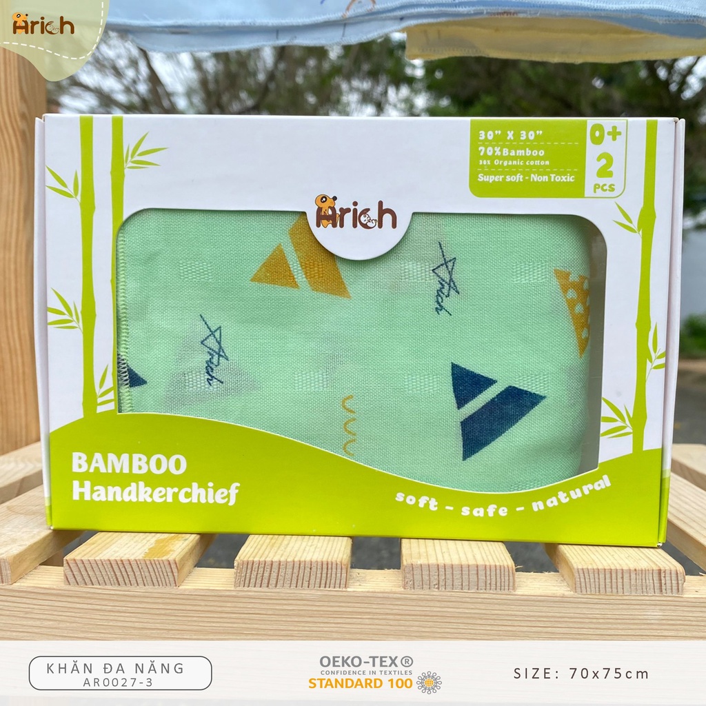 Khăn Tắm Sợi Tre Arich Cho Bé 70x75cm